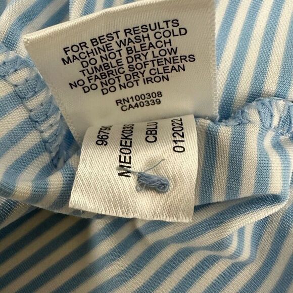 Peter Millar Summer Comfort Golf Polo Shirt Men's Large West Shore Logo Light Bl - Picture 7 of 8